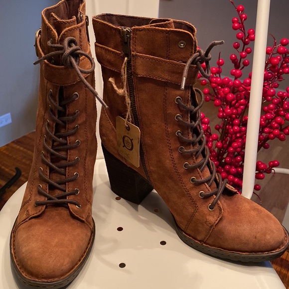 Born Suede Cass Block Heel Boots in Brown Rust Size 10 ⭐️SALE PRICE IS FIRM⭐️ - Picture 7 of 14